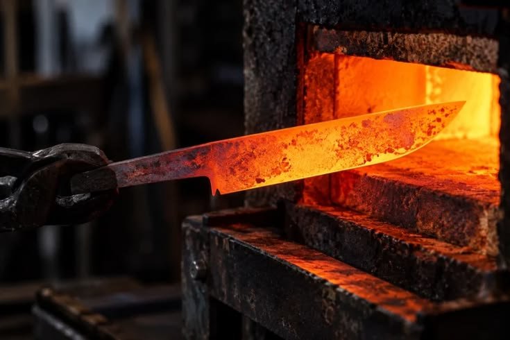 Heat treating a blade